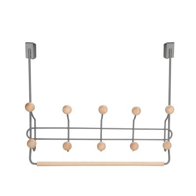 China Modern Universal Finished Door Hooks Storage Rack Hanger Organizer For Coat Clothes Hat Bag for sale