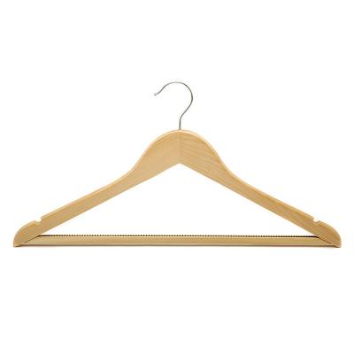 China Eco-friendly Square Natural Non-slip Bar Wooden Color Hanger Hanger for sale