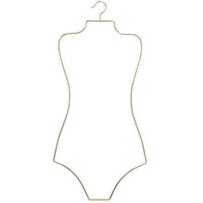 China Supplier LINDON Supplier LINDON Gold Color Modern Full Rated Ladies Gold Color Metal Wire Body Shape Swimwear Hanger for sale