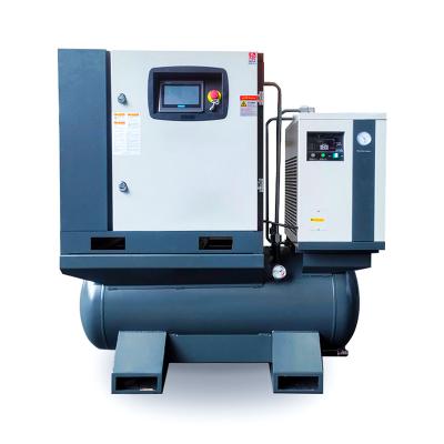 China Lubricated Transportable Single Rotary Vane Screw Compressor Price Aire Compressor for sale