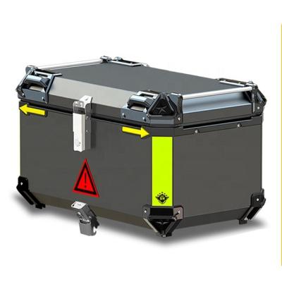 China Motorcycle Storage 65L Large Capacity Motorcycle Crate 65L Motorcycle Top Metal Storage Case for sale