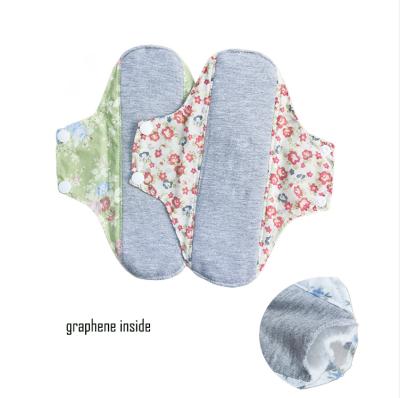 China New Washable Bamboo Menstrual Pads Cloth Charcoal Menstrual Cloth Pads Reusable Sanitary Pads for sale