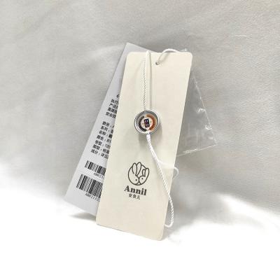 China Offset Printing Cardboard Kraft Paper Clothes Card Swing Hang Tags With Cord /String for sale