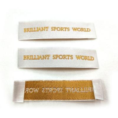 China Washable Satin Woven Label Apparel Custom Garment Clothes Labels Private Label Manufacturers for sale