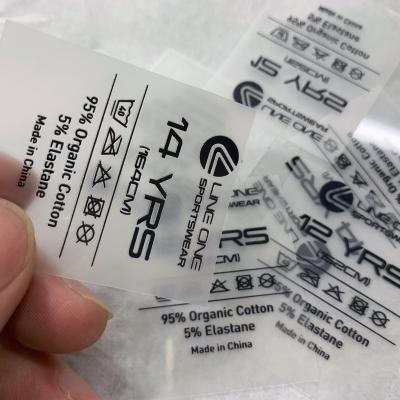 China Garment Washable Custom Heat Transfer Labels Collar Label Shirt Washable Ironing Heat Transfer Label for sale