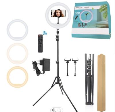 China 2021 Beauty 12 Inch Carbon Fiber Tiktok Photographic Selfie 10inch Led Ring Light With Tripod Stand For Live Stream Makeup for sale