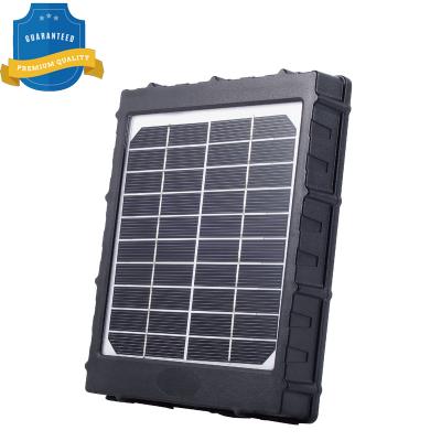 China Trail Camera Solar Panel with Battery 8000 mAh Lithium Battery Rechargeable Solar Battery Charger Kit for Trail Cam 125mmx125mm for sale