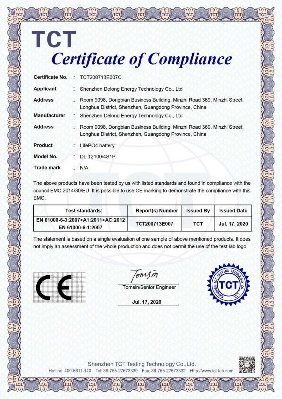 CE - Shenzhen Delong Energy Technology Co., Ltd.