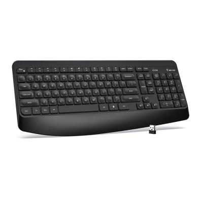 China Comfortable Full Size Palm Rest 2.4G Keyboard With Palm Rest For PC Ergonomic Wireless Keyboard for sale