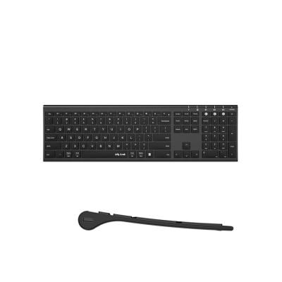 China Wireless Full Size Rechargeable Silent Keyboard With Number Pad Three Channel Ultra Thin Wireless Keyboard for sale