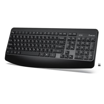 China 2.4GHz Ultra Slim Keyboard with Palm Rest for PC Desktop Wireless Ergonomic Keyboard for sale