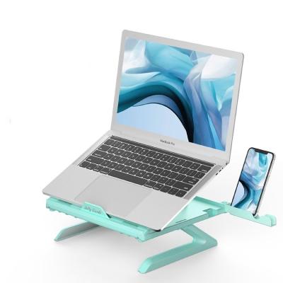 China ADJUSTABLE SIZE 9 EYE-LEVELS Office Home Laptop Stand with Built-in Foldable Legs and Phone Stand 9 Adjustable Height Portable Laptop Stand for sale