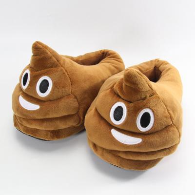 China Relieve the Latest Faces Plush Slippers Winter Cotton Plush Funny Warm Popular Home Animal Slipper for sale