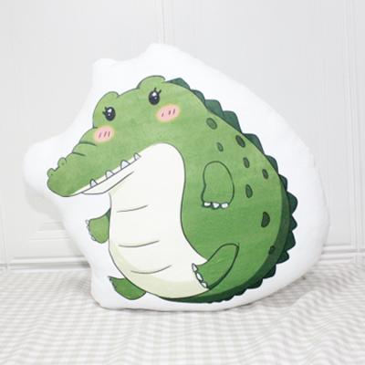 China Soft Plush Toy Green Alligator Hug Pattern Hugging Pillow Plush Toy Soft Anime Shapes Pillows for sale