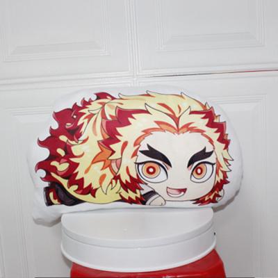 China Strange Shapes Anime Plush Toy Rengoku kyoujurou pattern hug pillow for Demon Slayer for sale