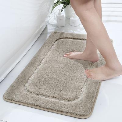 China Good Quality Solid Color Viable Bedside Mat Thicken Absorbent Floor Mat Bathroom Toilet Non-slip Foot Bath Mats For Home for sale