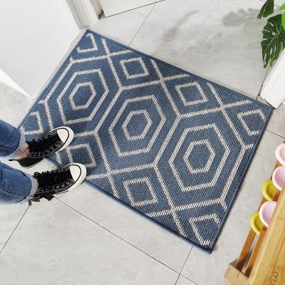 China Fashionable Pattern Polypropylene Bath Mat Cover Dustproof Water Absorbent Geometric Floor Mats For Bathroom Kitchen for sale