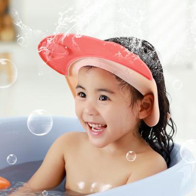 China New Designs Water Proof Kids Silicone Sustainable Adjustable Reusable Infant Shampoo Caps Plastic Shower Caps For Baby for sale