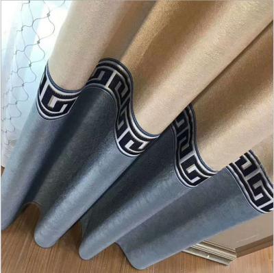 China Wholesale Polyester Luxurious Half Blackout And Finish Half Curtains With Shading 70% Degree Backing One Piece for sale