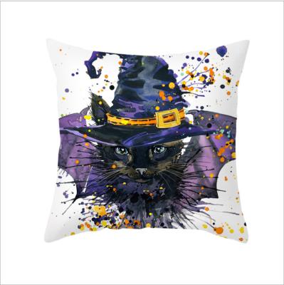 China Custom Digital Printing Pillow Case Cushion Cover Halloween Holiday Design Portable Cute Wholesale Cushion Cover for sale