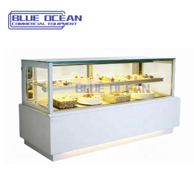 China Single-Temperature Marble Bottom Glass Display Cake Cabinet Refrigerators for sale