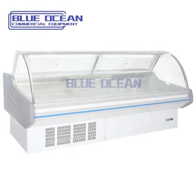 China Single-Temperature White Color Supermarket Fruit Vegetable Cooler for sale