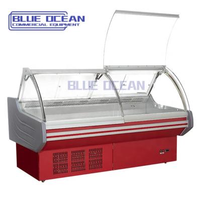 China Wholesale Single-Temperature Flip Glass Door Deli Meat Display Fridge for sale