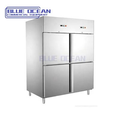 China Single-Temperature Kitchen Double Door Stainless Steel Fridge Freezer Restaurant Refrigeration for sale