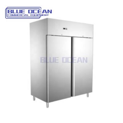 China Single-Temperature Kitchen Double Door Stainless Steel Fridge Freezer Restaurant Refrigeration for sale