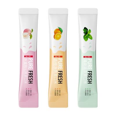 China Protection Sticks Mouth Fruit 10ml Peach Grape Mouthwash Mint Sachet Clean Cool And Comfortable Protection Care for sale