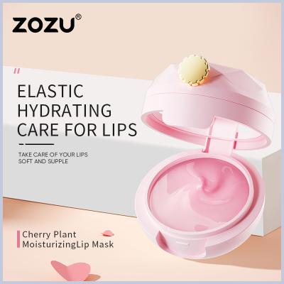 China ZOZU Cherry Fruit Moisturizer Lip Balm Organic Collagen Repair Moisturizing Lip Balm Aloe Hydrogel Lip Mask for sale