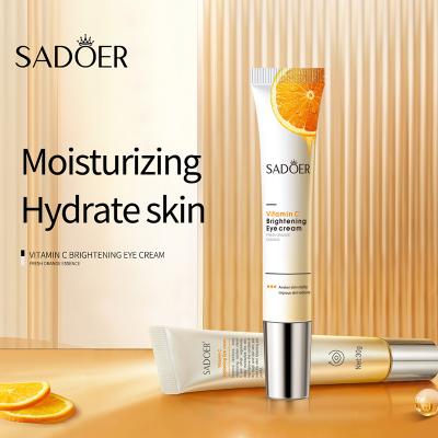 China SADOER Anti-Puffiness Smooth Skin Vitamin C Brightening Eye Cream Remove Dark Circles Anti Aging Moisturizing Best Eye Cream for sale