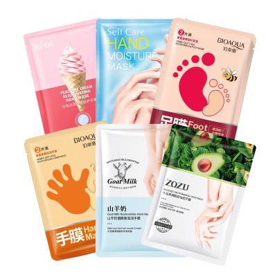 China Remove Skin OEM Korea Peach Dead White Ice Cream Nourishing Moisturizing Treatment Repairing Hand Sheet Mask Exfoliating Foot Mask for sale