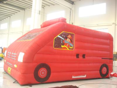 China Red Car Inflatable Bouncer Toy Customized Size Quick Deflation UV Resistant for sale