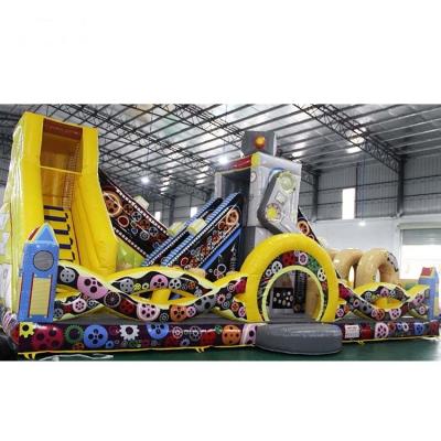 China Robot Slide Inside Inflatable Bouncer Enough Zipper Outlets Deflate Quickly For Children for sale