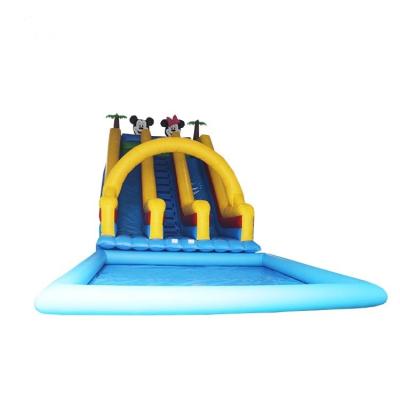 China diapositiva inflable del castillo del PVC de 0.55m m, tobogán acuático inflable gigante para los niños en venta