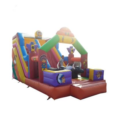 China Amusement Park Inflatable Castle Slide Double Stitching Inside And Outside for sale