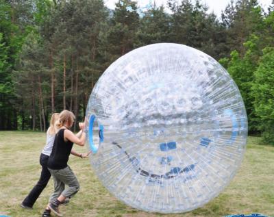 China Eco - Friendly Inflatable Clear Zorb Ball 2.4m*2.2m*1.8m Excellent Seal High Airtight for sale