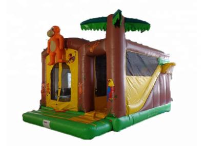 China Sección suficientemente larga de salto inflable del agotamiento del castillo de los niños materiales del lustre para el juego seguro en venta