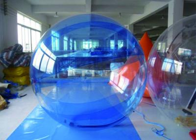 China Bola que camina del agua inflable azul, bola inflable del agua del PVC con la cremallera alemana en venta