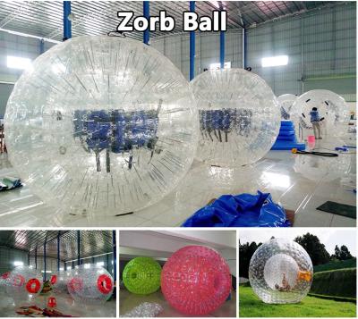 China White Plastic Inflatable Zorb Ball High Soundness Strong Load - Bearing Capacity for sale