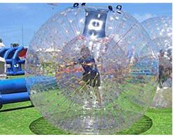 China 150kg Load Inflatable Zorb Ball , Inflatable Zorb Human Hamster Ball High Safety for sale