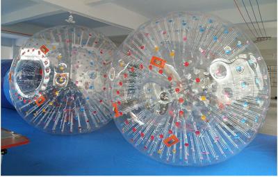 China Transparent Inflatable Zorb Ball , Inflatable Human Bowling Ball For Grass / Snow Land for sale