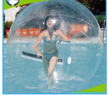 China Adult Inflatable Water Walking Ball , Round PVC Inflatable Floating Water Ball for sale