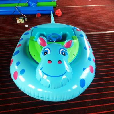 China Blue Color Lovely Inflatable Motorized Bumper Boat With Super Coin System for sale