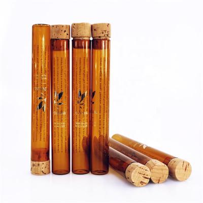 China 109mm hemp flower doob tubes 135mm pre pharmaceutical customizable transparent amber glass blunt common 120mm roll containers for sale