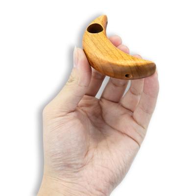 China Wooden Smoking Pipes Weed Tobacco Newcomer Moon Shape Wood Pipe Cigarette Smoking Pipes Smoking Wood Tobacco Pipe for sale