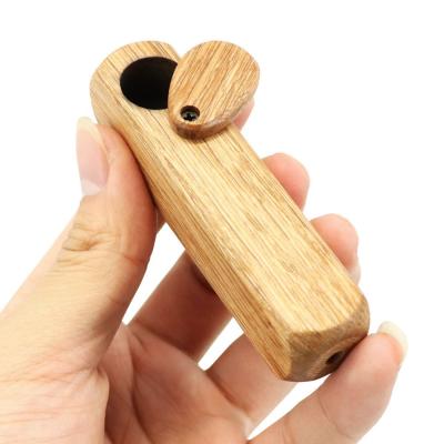 China Wood Smoking Pipes Weeds Tobacco Rotary Cover Wood Pipe With Aluminum Trims Wooden Tobacco Pipe With Mesh Wood Smoking Pipe for sale