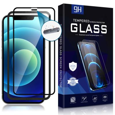 China Mobile Phone For iPhone 12 Anti Static Full Cover Glass Dustproof Protective Film Without White Edge for sale