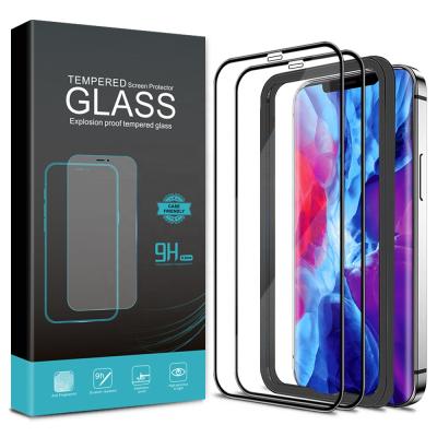 China Hot Glue 3d Mobile Phone Amazon Full Cover For iphone 12 Pro Max Full Cover Tempered Glass 2 Packs Protector for sale